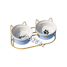 Двойная Керамическая Миска С Металлической Подставкой 303-243