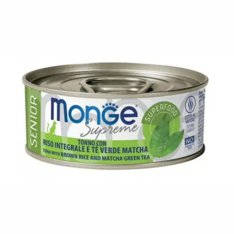 Monge Superpremium Konserv For Senior Cat Tuna , Rice,Green Tea,80 gr - Pişiklər | Zoo28.az