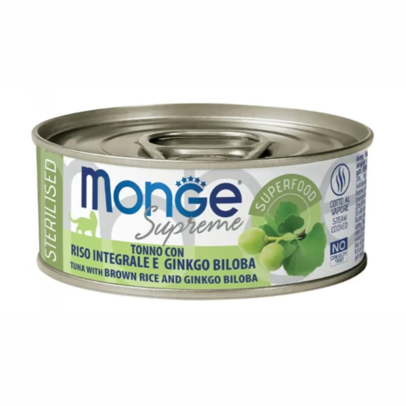Monge Superpremium Konserv Sterilised Tuna Rice Biloba,80 gr - Pişiklər | Zoo28.az