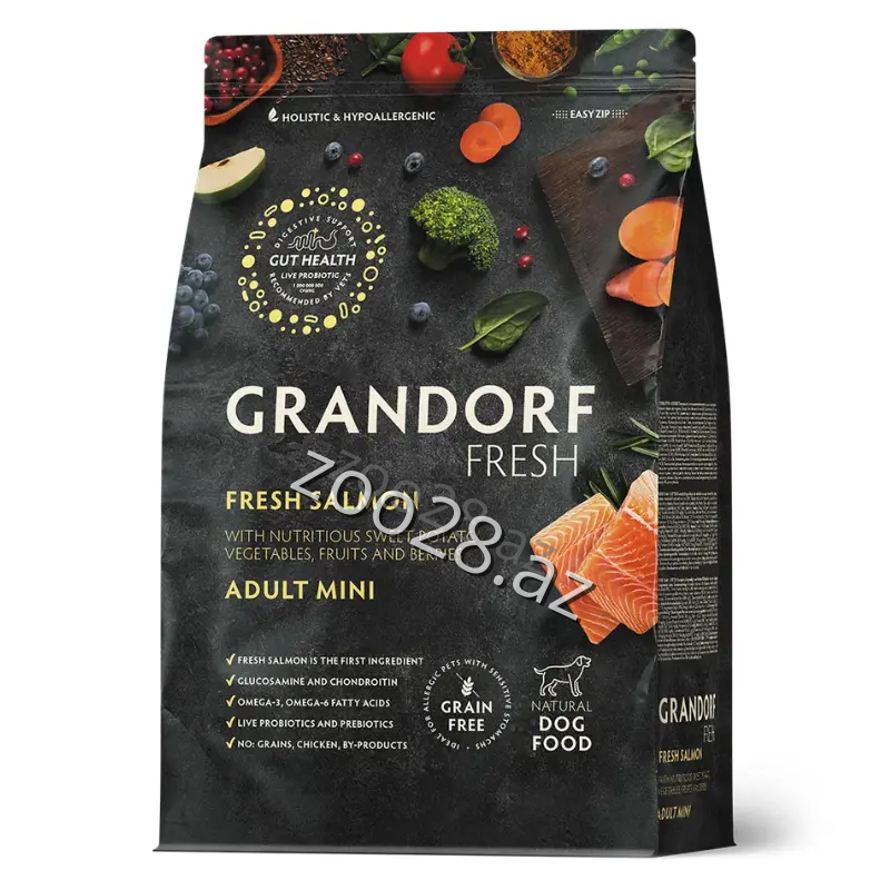 Grandorf Dog Mini Adult Salmon, 3 kg - Dogs | Zoo28.az