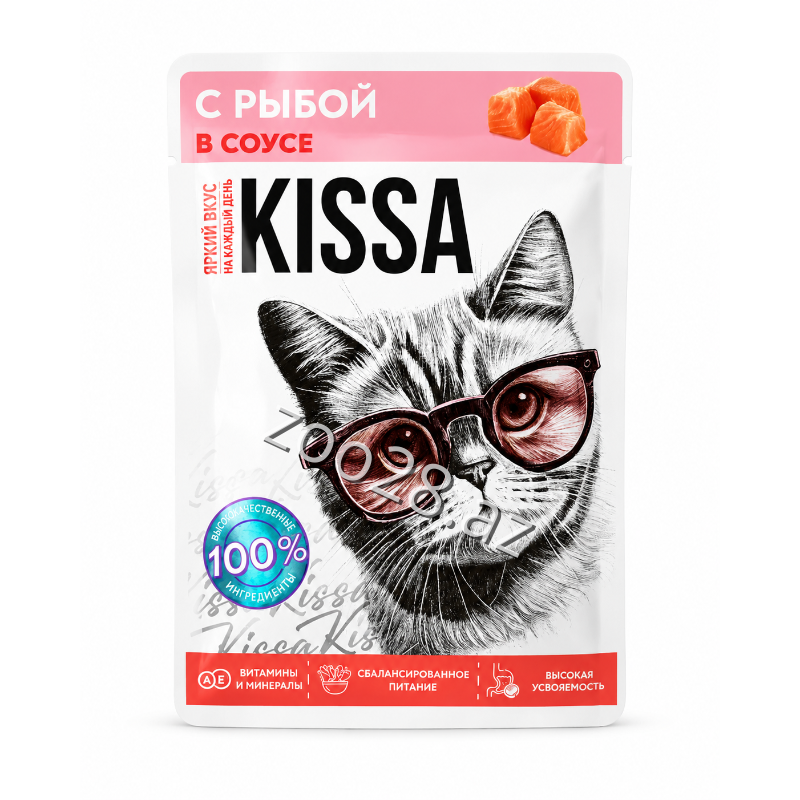 Kissa Balıq İlə Yetkin Pişiklər Üçün,75 qr - Pişiklər | Zoo28.az
