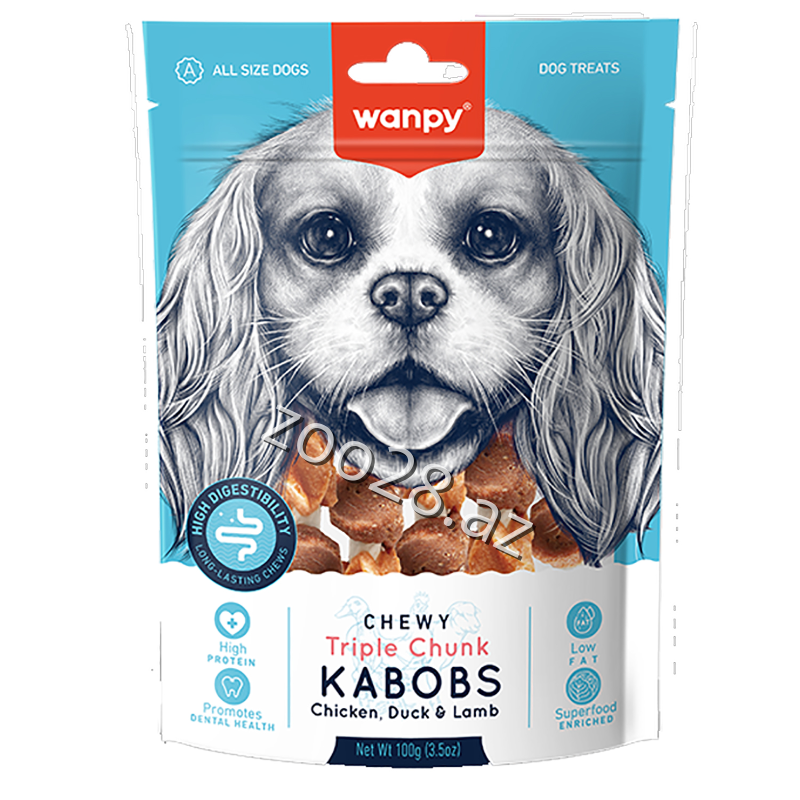 Wanpy Chewy Triple Chunk Kabobs ,100 gr - İtlər | Zoo28.az