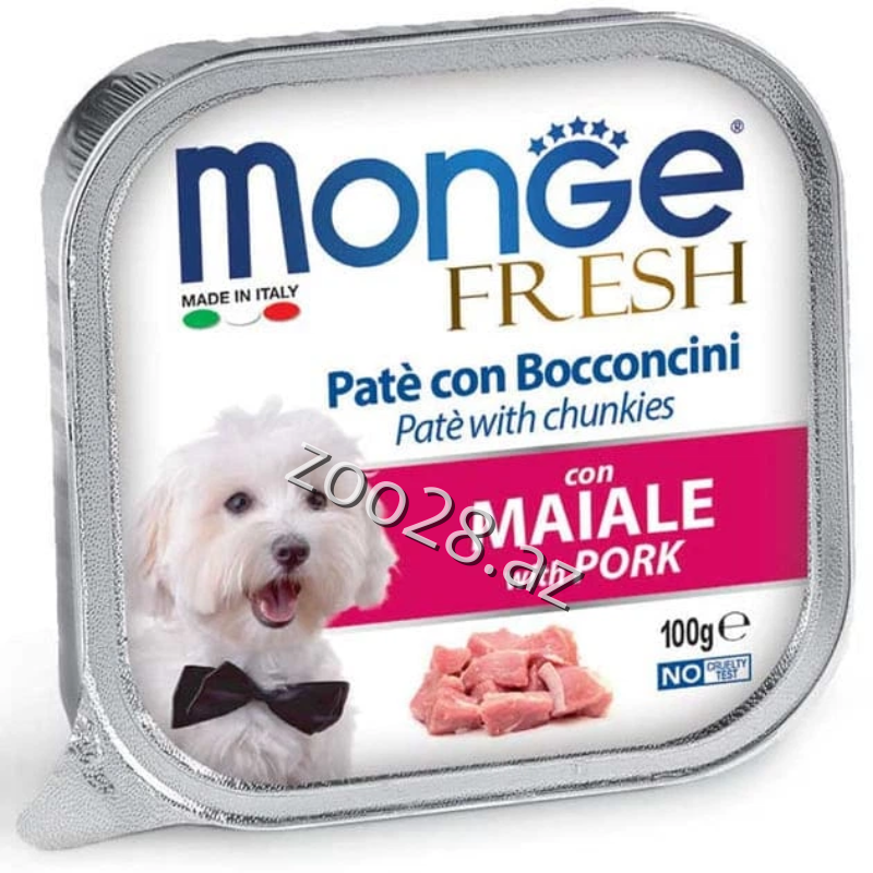 Monge Fresh Pate Donuz Əti İlə, 100 gr - İtlər | Zoo28.az