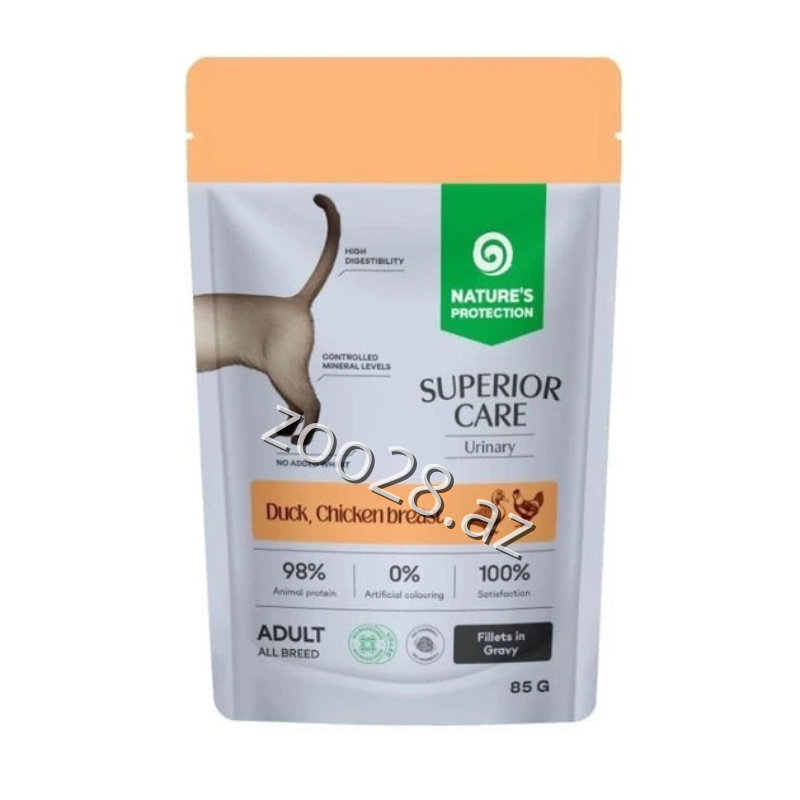 Natures Protection Superior Care Urinary Yetkin Pişiklər Üçün, 85 qr - Pişiklər | Zoo28.az