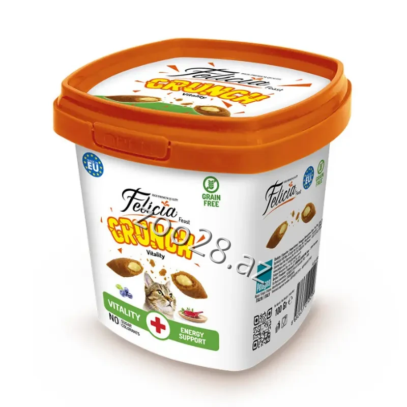 Felicia Crunch Pişik Çərəzi Enerji 100g - Pişiklər | Zoo28.az