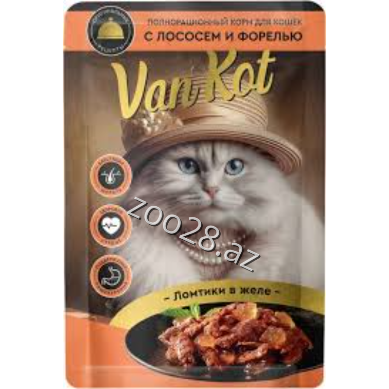 Van Kot Qızılbalıq Və Forel Jele,75 qr - Pişiklər | Zoo28.az