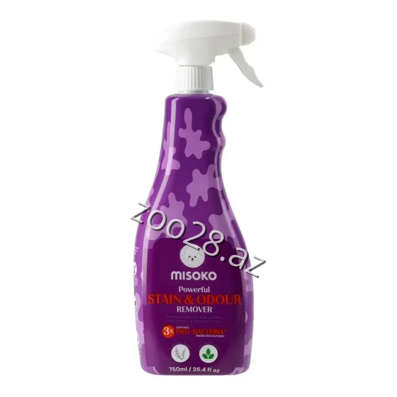 Misoko Remover Spray Lavander, Ləkə və Qoxu Təmizləyicisi 750 ml - Pişiklər | Zoo28.az