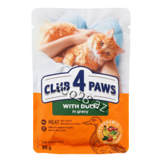 Club 4 Paws Ördək Əti İlə Yetkin Pişiklər Üçün, 85 qr - Pişiklər
