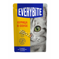 Everybite Toyuqlu Pişik Yemi Sousda, 75 qr