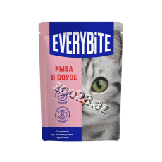 Everybite Balıqlı Pişik Yemi Sousda, 75 qr - Pişiklər
