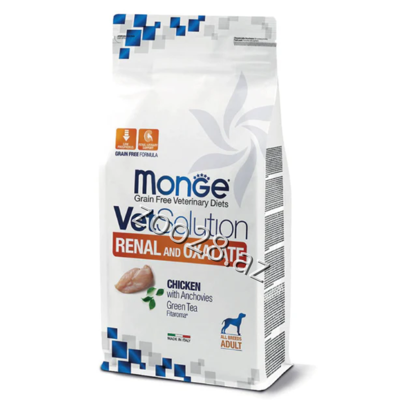 Monge VetSolution Renal Oxalate Bütün Cins Yetkin İtlər Üçün Böyrək Dəstəyi, 12 kq - İtlər | Zoo28.az