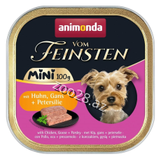 Animonda Feinsten Pate Mini Adult Toyuq,Qaz əti Və Cəfəri İlə, 100 qr - İtlər