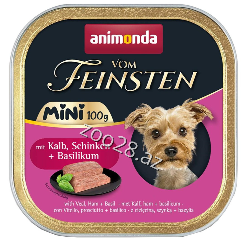 Animonda Feinsten Pate Mini Adult Dana Əti, Vişnə və Reyhan İlə, 100 qr - İtlər | Zoo28.az