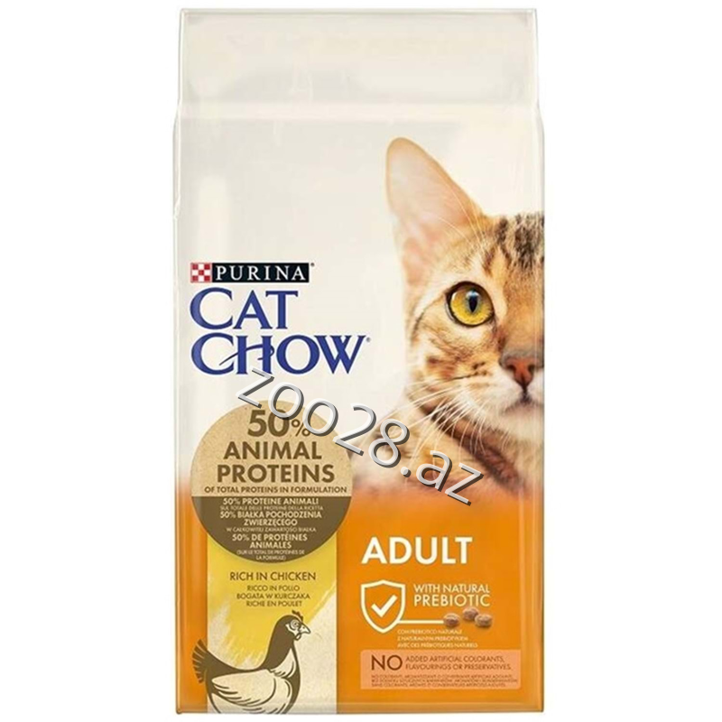 Purina Cat Chow Yetkin Pişiklər Üçün Toyuqlu Quru Yem, 1 kq - Pişiklər | Zoo28.az