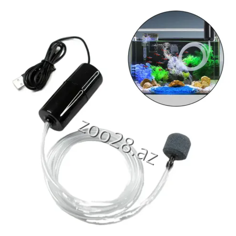 Mini USB Akvarim Hava Popmpası (Kompressor) - Balıqlar | Zoo28.az