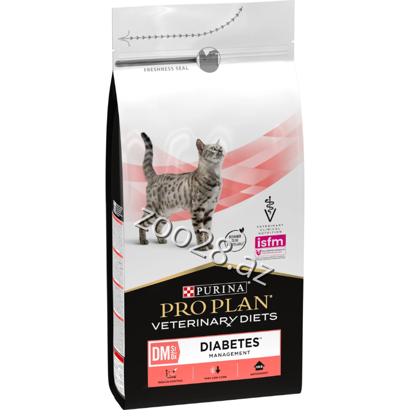 Purina Pro Plan DM Diabetes Management Pişiklər Üçün Baytarlı Pəhrizi, 1 kq - Pişiklər | Zoo28.az