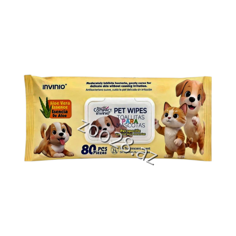 INVINIO L Pet Wipes Salfet, 80 ədəd - İtlər | Zoo28.az