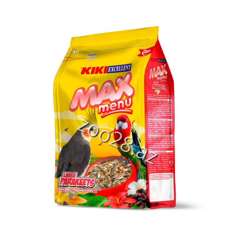 KIKI Excellent Max Menu Large Parakeets Tutuquşu Yemi, 500 qr - Quşlar | Zoo28.az