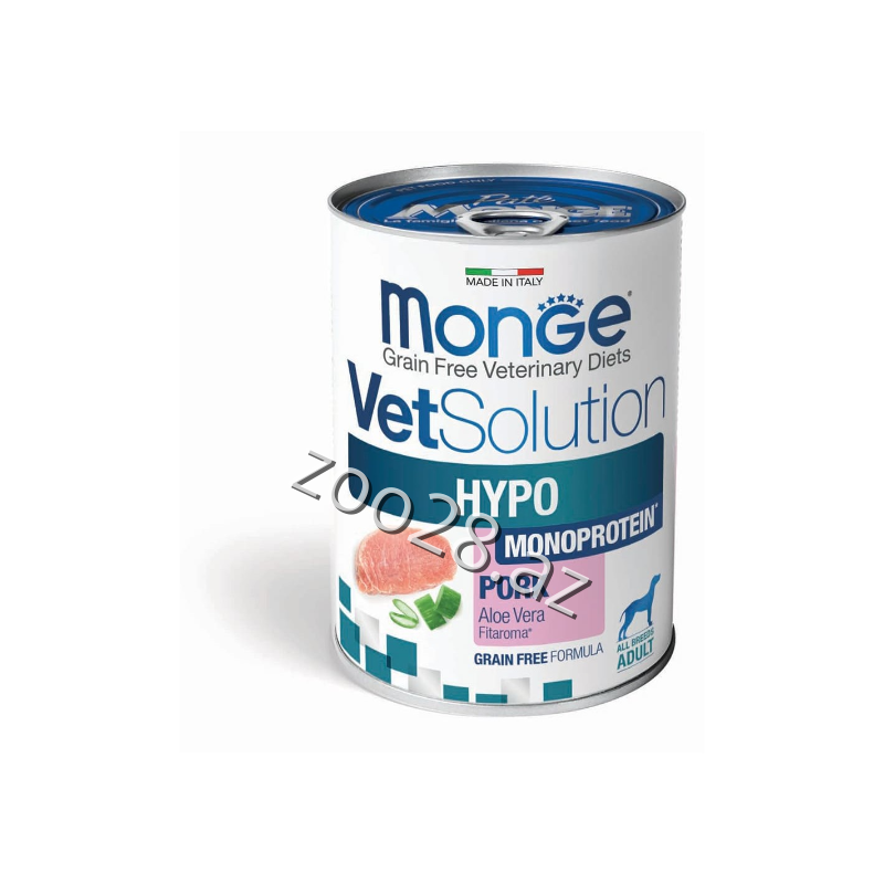 Monge VetSolution Hypo Monoprotein Pork İtlər Üçün Donuz Əti İlə, 400 qr - İtlər | Zoo28.az