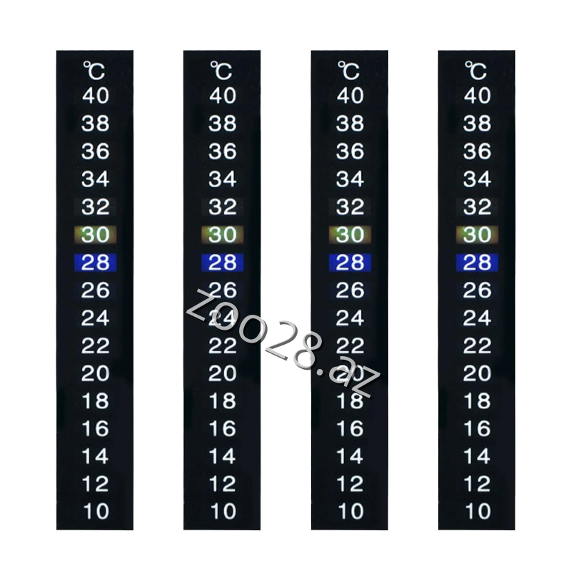 Akvarium Üçün Yapışqanlı Termometr Stikeri 13x1.8 sm - Balıqlar - Şəkil 2