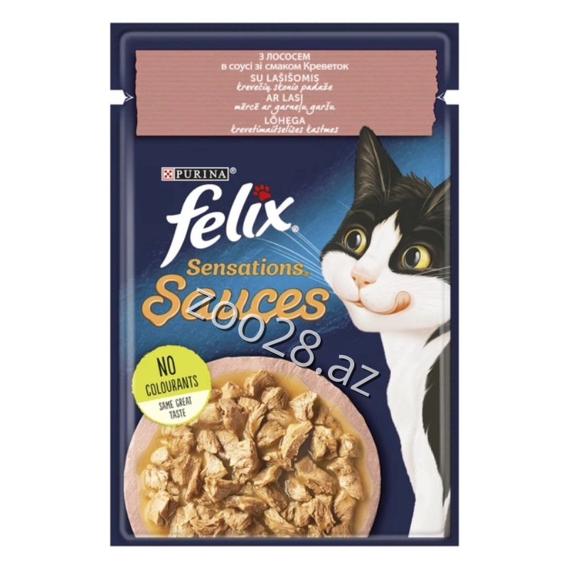 Felix Sentations Qızılbalıq Və Krevet İlə Sousda, 75 qr - Pişiklər | Zoo28.az