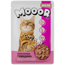 Mooor С говядиной в желе для кошек, 75 г - Кошки
